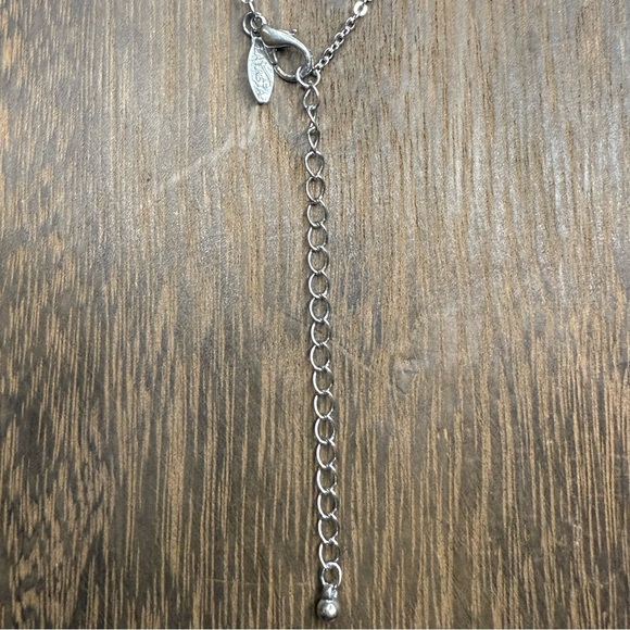 NECKLACE | Blues and Black Glass Baubles | Silver Chain | Extentable - Picture 5 of 6